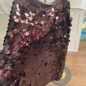 a new day Sequin Chocolate Mini Skirt